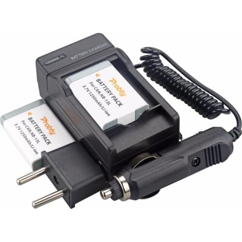 Probty 2pcs NB-13L NB13L NB 13L Rechargeable Battery + Charger For Canon G7X G9X G5X G7X Mark II G9X Mark II SX620 HS SX720 HS