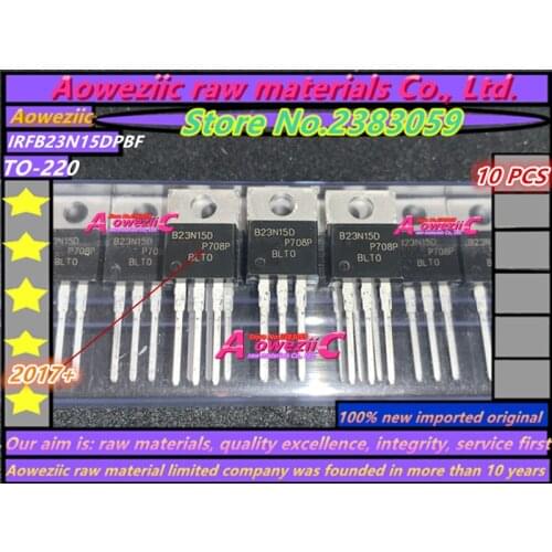 Aoweziic 2017+ 100% new imported original IRFB23N15DPBF IRFB23N15D B23N15D TO-220 MOS field effect transistor 23A 150V