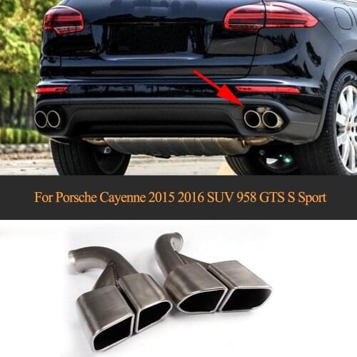 Exhaust Pipe Exhaust End Pipes Auto Mufflers for Porsche Cayenne 2015 2016 SUV 958 GTS S Sport