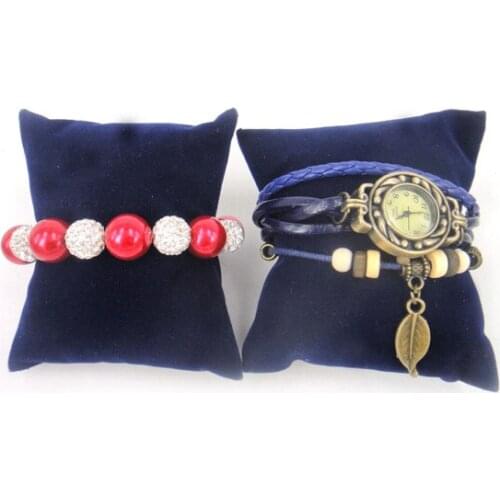 Free drop shipping New arrival dark blue pillow filled with sponge for bracelet,bangle and watch display