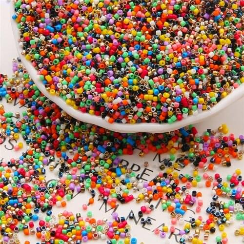 10g 2mm Czech Glass Beads Uniform Wear Resistant Opaque Solid Color Seed Beads For DIY Earrings Bracelet Necklace Jewelry Making