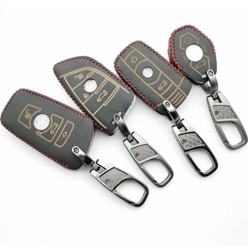 For BMW M3 M4 X5 X3 X4 X5 X6 1 2 3 4 5 7 Series E38 E39 E46 E53 E60 E61 E63 E64 Genuine Leather Car Key Bag Car Key Cover Case