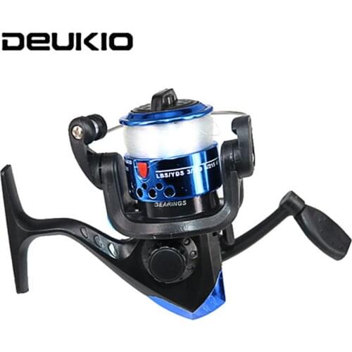DEUKIO 5.2:1 Gear Ratio Fishing Spinning Reel with Fishing Line 3BB Left/Right Ice Fish Rod Spool Wheel Coil Ultra Light Tackle