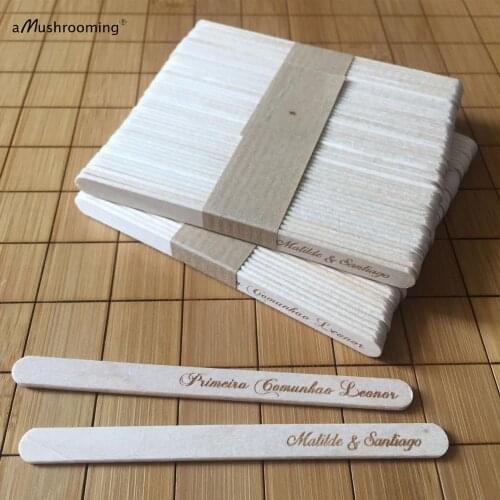 DIY wooden craft sticks personalized popsicle sticks ice cream sticks to the wax and beauty craft wedding promotional