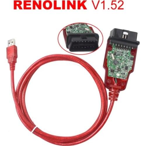 Renolink for Renault ECU Programmer V1.52 Support Key Coding UCH Matching Dashboard Coding EPROM Flash Reading and Writing