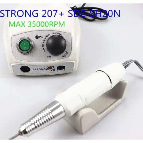 Strong 207+H20N Electric Nail Drill 65W Milling Machine for Manicure Pedicure Nail Drill Apparatus for Manicure Machine Tool