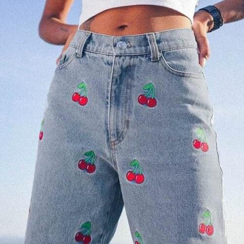 FSYUGY Women's Jeans With Embroidery