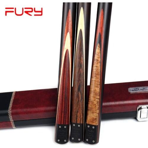 FURY SN Handmade Limited 3 4 Snooker Cue 9.8mm Tips Snooker Cues Case Set Black 8 China