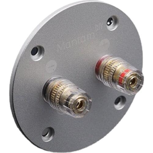 HiFi Audio Binding Post Banana Plug Socket Aluminum Alloy 2-bit Copper Speaker DIY Terminal Box Board 75MM