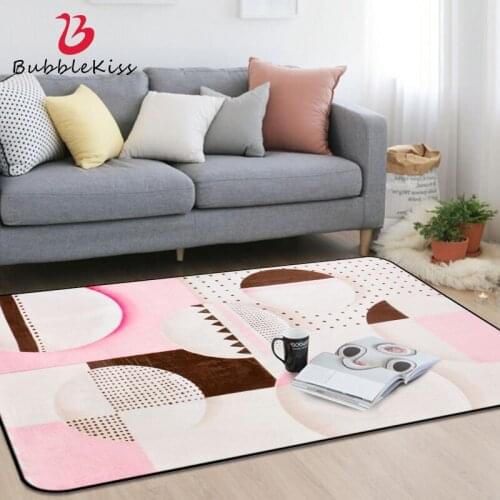 Bubble Kiss Carpet In The Living Room Cartoon Colorful Geometric Pattern Carpet Home Customized Bedroom Decor Rug Bedside Mats