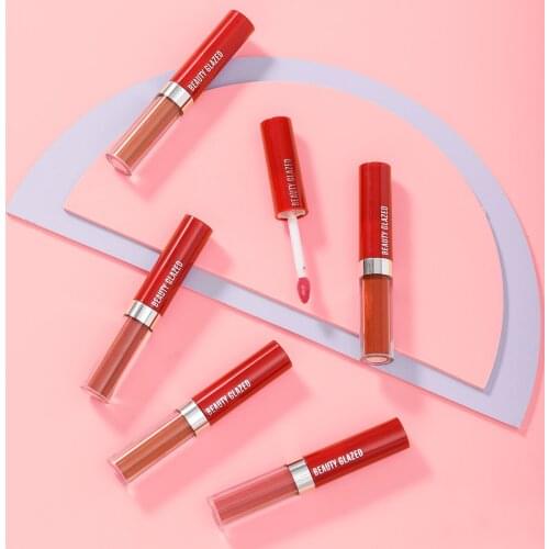 Beauty Glazed New Arrival 20 Colors Matte Long Lasting Non-Stick Cup Velvet Waterproof Lipstick Sexy Nude Lips Makeup