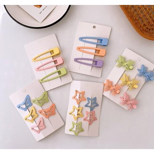 Baby Girls Multi-shape Cute Hair Clips Frosted Hairpin Hair Accessories for Toddlers Kids SK88