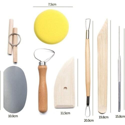 MLGB 56 Pieces of Ceramic Clay Tools Clay Carving Tool Kit Specially Made for Beginners Children Carving
