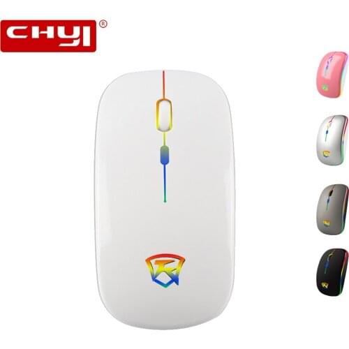 Fashion Wireless Mouse 2.4Ghz USB Rechargeable Office Mouse RGB PC Silent Mause with LED Backlit 1600DPI Ergonomic Optical Mice
