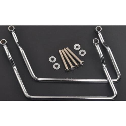Motorcycle Saddlebag Support Bar Bracket Guard Rail Luggage Fit For Honda Shadow ACE VT400/750 Universal Chrome 14-24cm