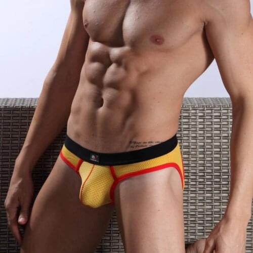 Men Sexy Mesh Jock Straps Briefs Mens Jockstrap Hot Thongs G-strings Gay Man Briefs Low Rise Bikini Solid