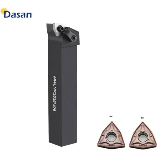 MWLNR2525M08 MWLNL2525M08 WWLNR2525M08 Turning Lathe Tool Holder and WNMG080404 Carbide Inserts