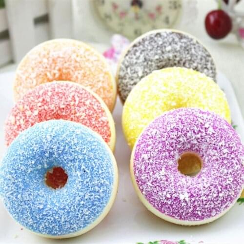 Soft Squeeze Stress Reliever Simulation Colourful Doughnut Scented Slow Rising Toys Antistress Children Kid Baby Relax Toys Gift
