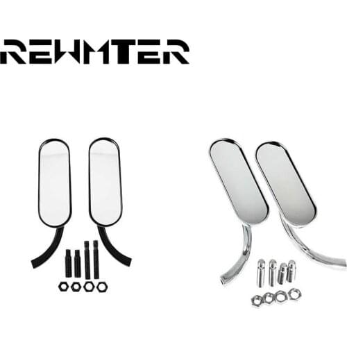 New Original Motorcycle Black/Electroplating Oval Rearview Mirror Rear View End Side Mirrors For Harley For Vitory