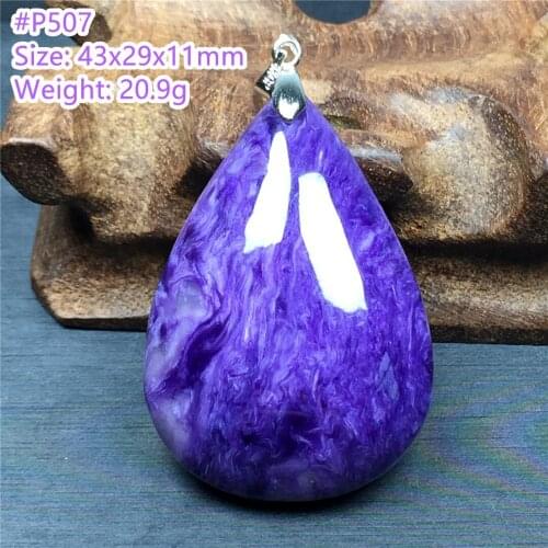 Top Natural Purple Charoite Necklace Pendant Jewelry For Woman Man Healing Crystal 43x29x11mm Beads Silver Stone Gemstone AAAAA