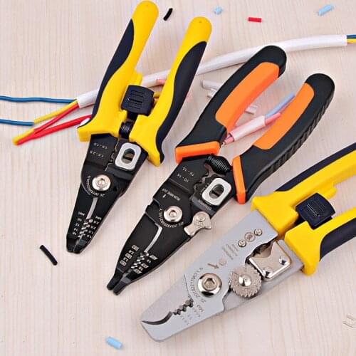Cable Striping Wire Peeling Pliers Multi-functional Electrical Tools Manual Cable Peeling Decrustation Pliers Crimping Tool