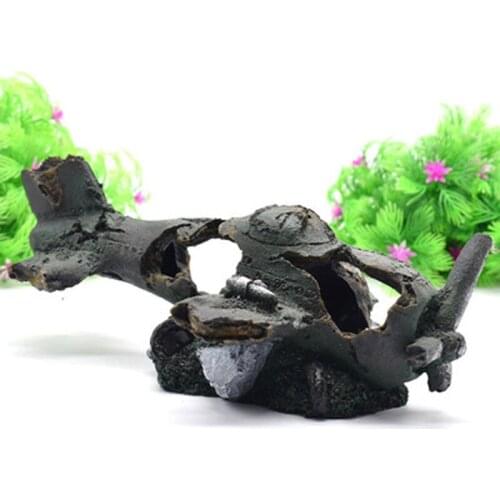 Resin Submarine Betta Fish Decorations with Holes, Aquarium Décor Ornaments for Fish Tanks, Hollow Small Fish shelter House