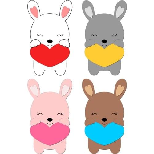 New rabbit Wooden Die Scrapbooking C2741 Cutting Dies Multiple Sizes Compatible with most die cutting machines