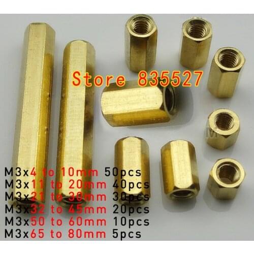 M3 * 4 to 80 mm Hexagon pillars Double pass copper stud nut Main board chassis Isolation column copper screw Hollow 23/24/25/26