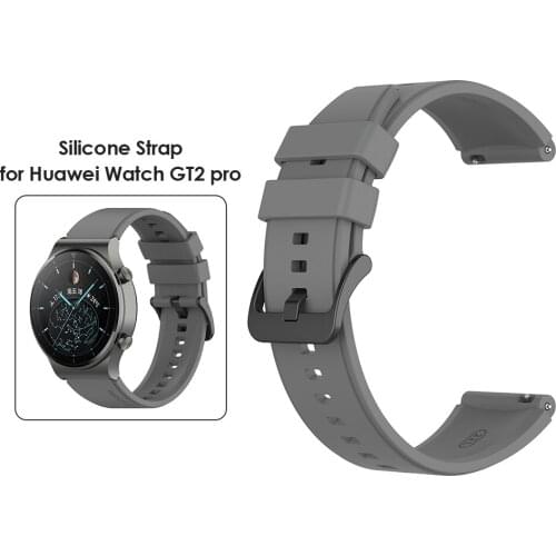 22mm Silicone Band for Huawei Watch GT2 Pro 2e Soft Watchband Replacement Belt Watch Band Exterior Decoration Parts