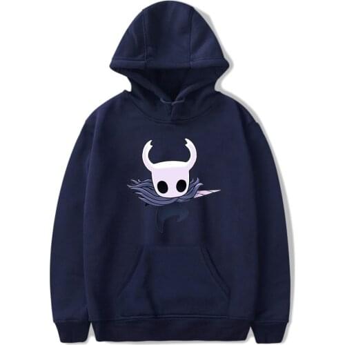 Rholycrown hollow knight Hoodies Men/women game Harajuku Winter Hip Hop Print hollow knight Mens Hoodies Sweatshirt navy blue
