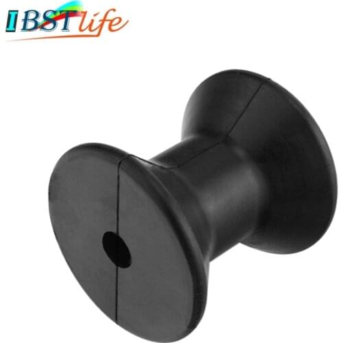 High Quality Anti-UV 3 Inch Mounting Width Boat trailer Bow Stop Roller Black Rubber Spool Boat Yacht Accessories