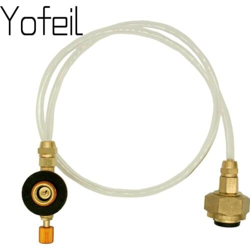 Yofeil Outdoor Camping picnic stove head flat gas tank long gas tank converter refill adapter