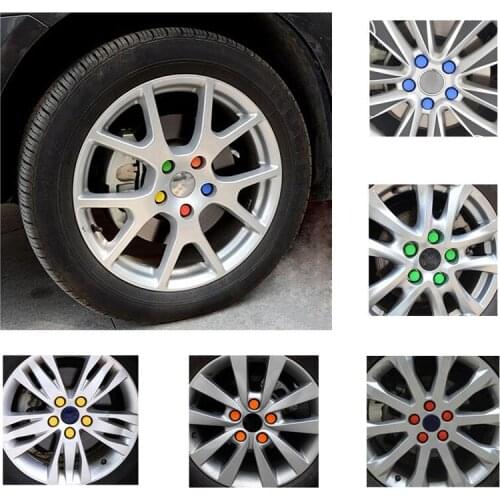 Youwinme Car Styling 20pcs Car Tire Tyre Hub Screw Cover Gel Wheel Nuts Protector Auto Truck Decal Bolt Caps 17mm 19mm 21mm