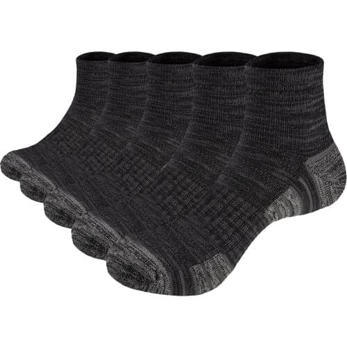 YUEDGE Brand 5 Pairs Men Women Breathable Cotton Cushion Casual Cycling Running Basketball Athletic Sport Ankle Low Cut Socks
