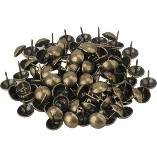 Replacement 18 x 23mm Bronzy Antique Upholstery Nails Tacks Studs Ancient Style Furniture Fix (Pack of 100)