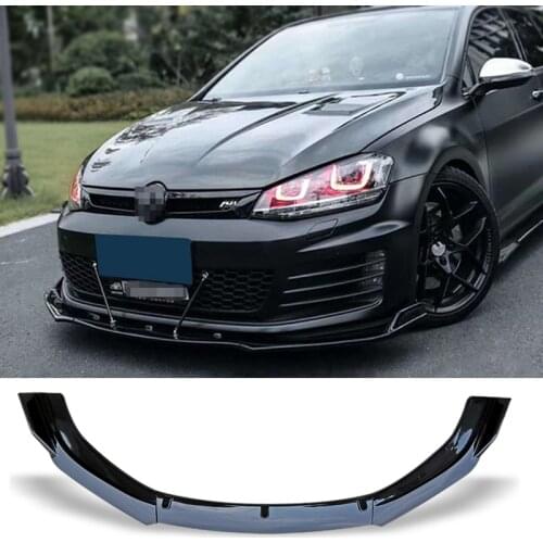 Front Bumper Spoiler Protector Plate Lip Splitter Body Kit For Volkswagen Golf 7 Rline Carbon Surface Decorative Shovel