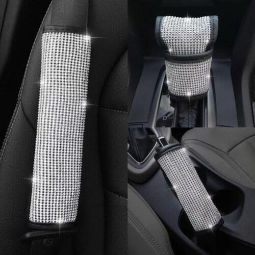 Protective Case Anti-scratch Rhinestone Car Interior Decoration Plush Car Decor for Car