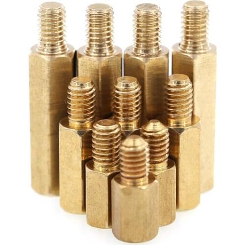 10pcs M3 Hex Brass Spacing Screws Threaded Pillar PCB Computer PC Motherboard Standoff Spacer
