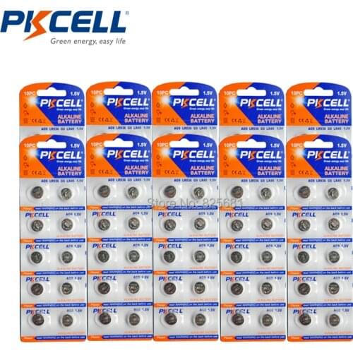 100Pcs 10Card AG9 Alkaline Button Coin Batteries LR45 LR194 LR936A 1.5V 45mAh Cell Battery for watches toys