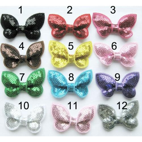 120 pcs/lot , Butterfly Sequin Bows