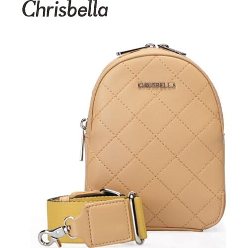 2020 CHRISBELLA PU Leather Fashion Small Crossbody Bags for Women Mini Cute Shoulder Messenger Zipper Bags Ladies Casual bags