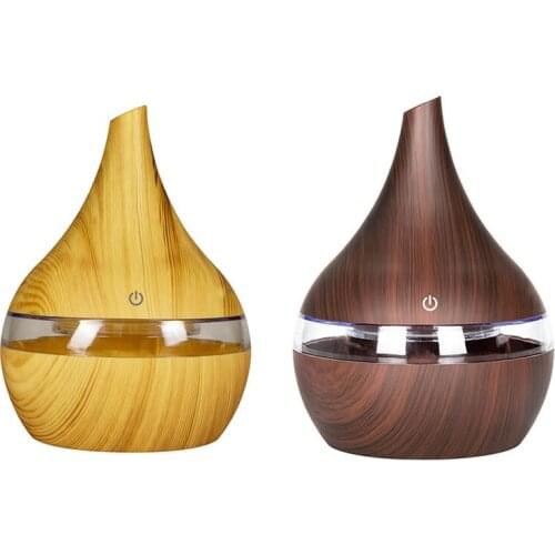 300ml USB Electric Aroma Air Diffuser Wood Ultrasonic Air Humidifier Essential Oil Aromatherapy Cool Mist Maker For Home
