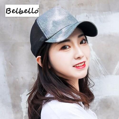 Belbello New style summer Lotus leaf Lace Net cap womens Bright powder Fashionable baseball cap Breathable Sunshade hat