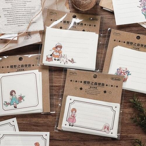 Vintage Retro Country Forest Memo Pad Diy Material Paper Journal Scrapbooking Notepad Retail