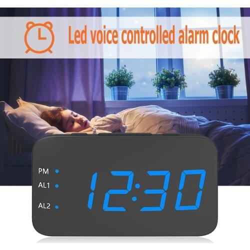 Display Home Decorative Clock for Gift Night Lights Temperature Table Clocks LED Alarm Clock Digital Snooze Desk Clock