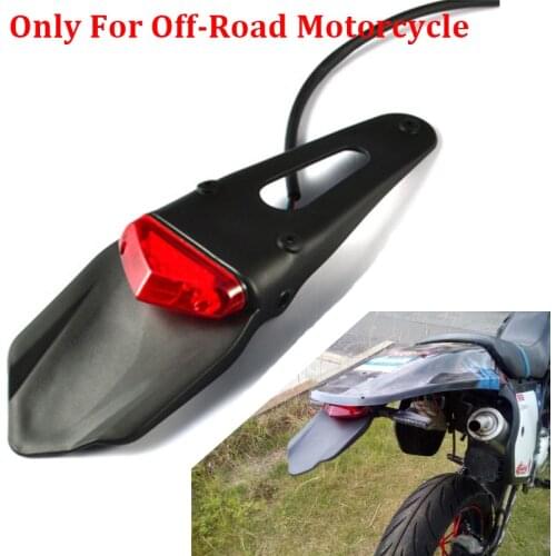 Off-Road Motorcycle Enduro Trial Bike Mud Guard Red Motorcycle Brake Stop Rear Tail Light Fender signal lamp bracket Motorcross