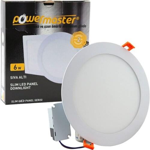 POWERMASTER 18 WATT SIVA SIX 3000K GÜNIŞIĞI 205MM ROUND SLIM LED-ECO SPOT PANEL