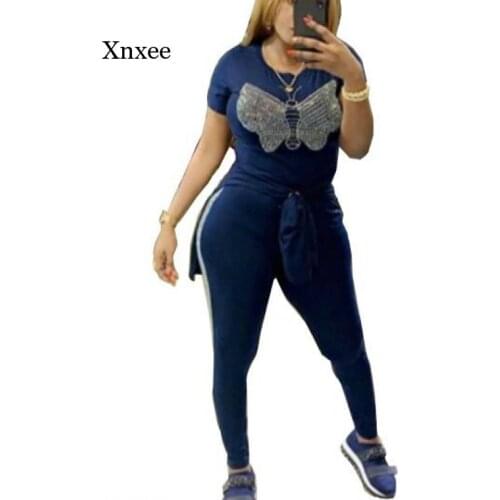 Summer Womens Velvet 2 Piece Two-Piece Fashion Suit Jacket and Pants Super Stretch Party Plus Size Ladies