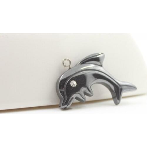 Hot sale fashion hematite dolphin pendant accessories diy accessories HP1061