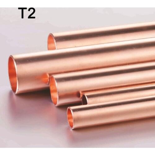 T2 Copper Pipe Coil OD 3-30mm Thick 0.5-3mm Copper Tube Intermediate Joint Direct Connection Pressure Pipe Cold Pressed
